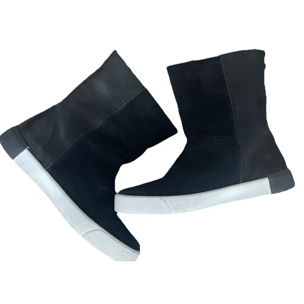 New Blackstone QL40 Genuine Leather Shearling Lined Boots in Black Women's 10